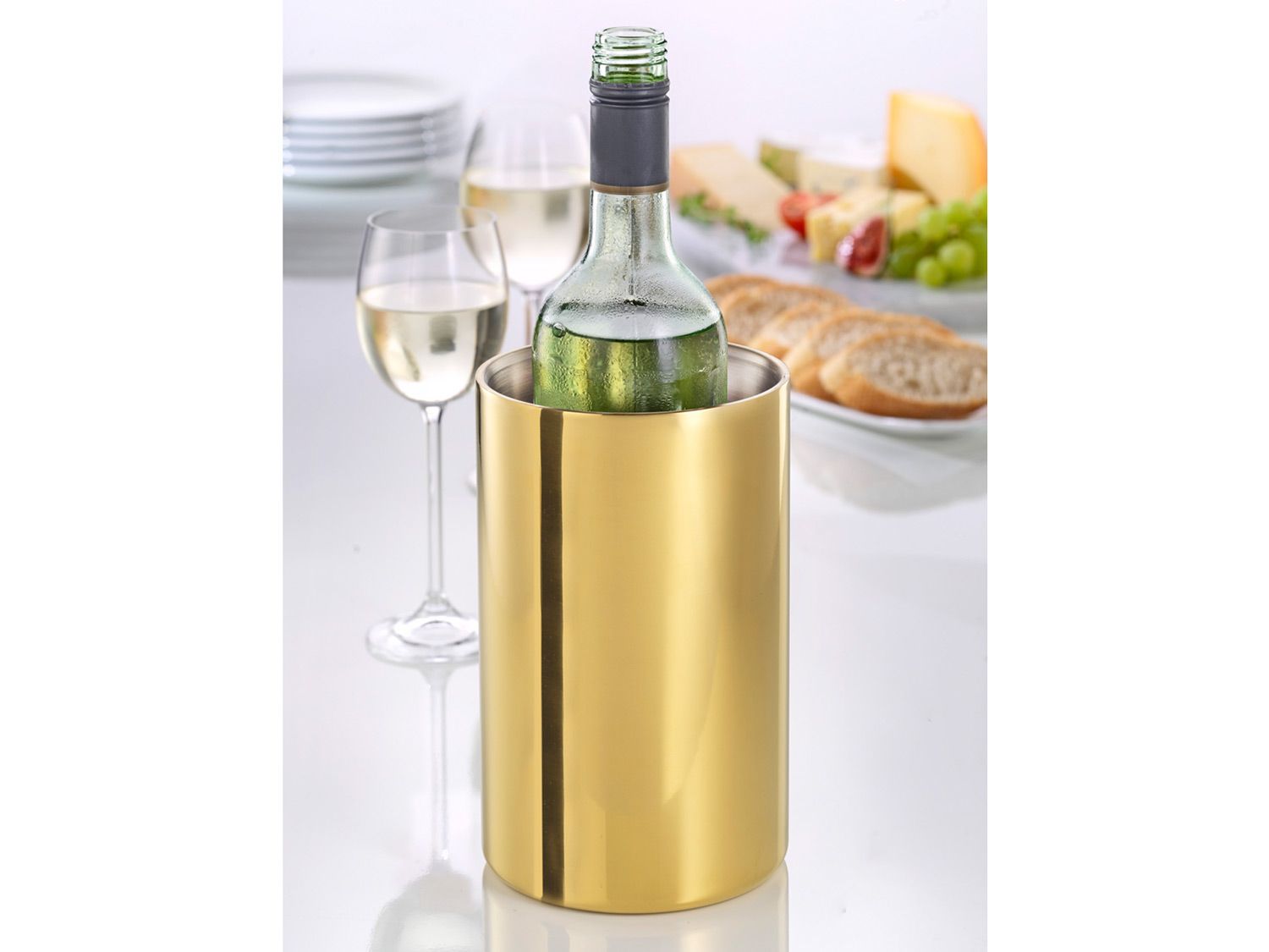 ESMEYER Chłodziarka do wina / Wazon ze stali nierdzewnej, ok. 1,6 l (Złoty)