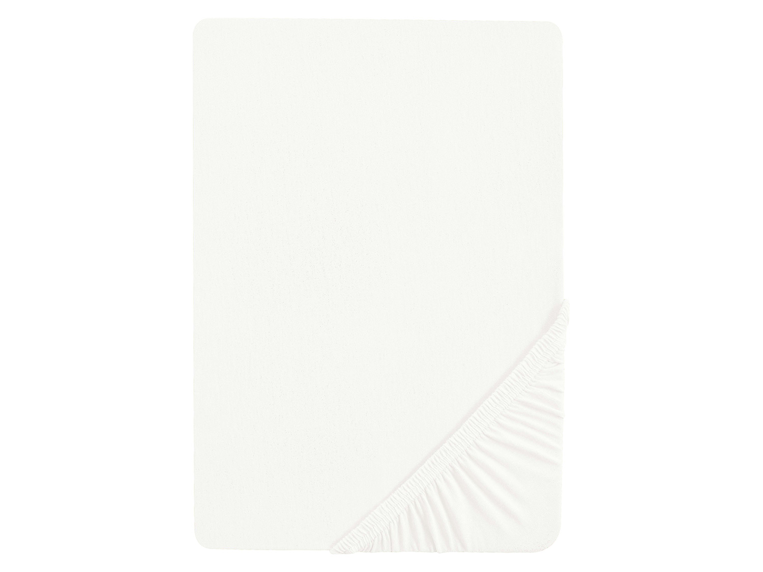 BIBERNA Prześcieradło z dżerseju z gumką 140 - 160 x 200 cm (Biały, 180 - 200 x 200 cm)