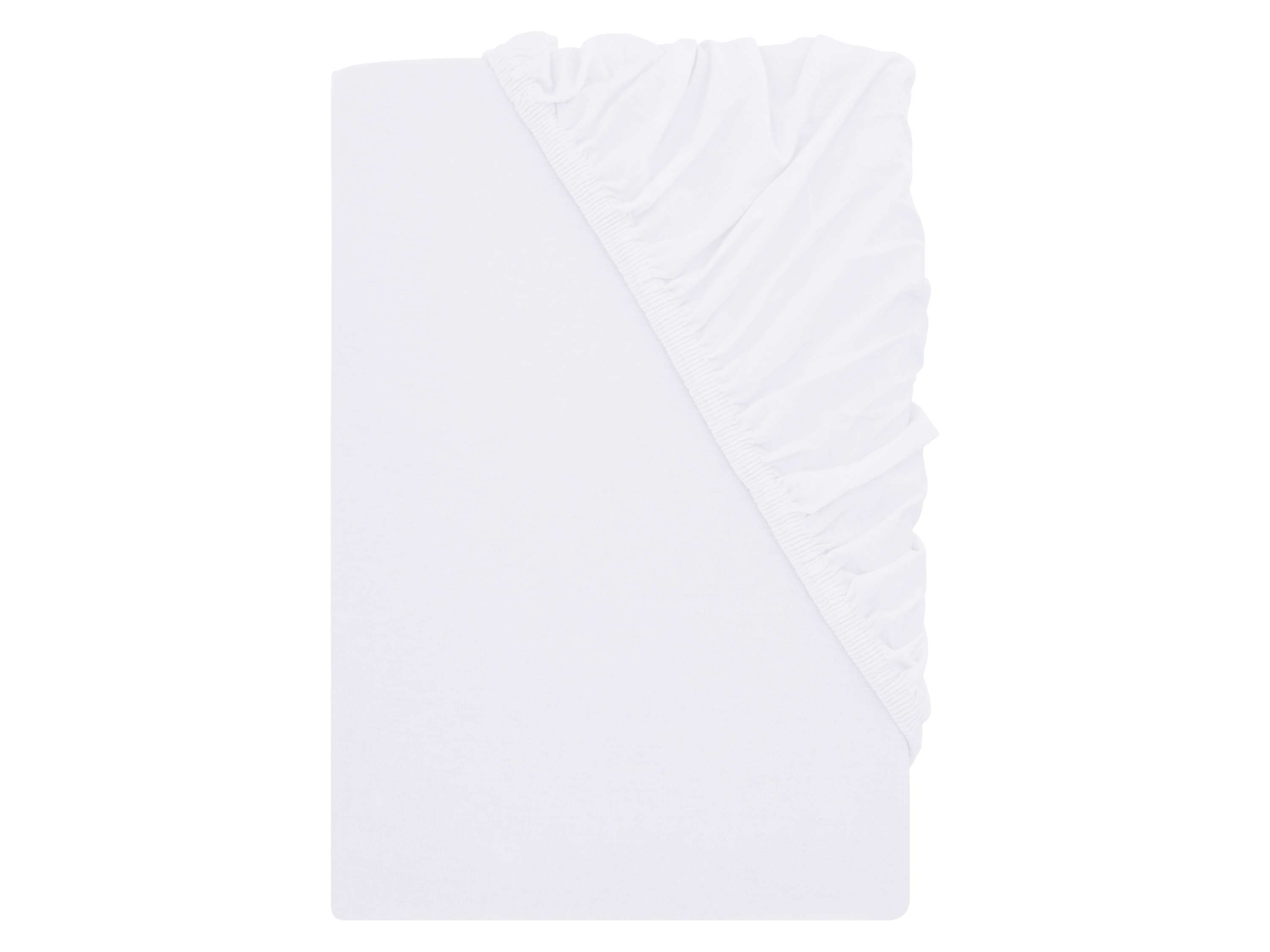 LIVARNO® Prześcieradło z dżerseju z gumką, 90-100 x 200 cm (Biały)