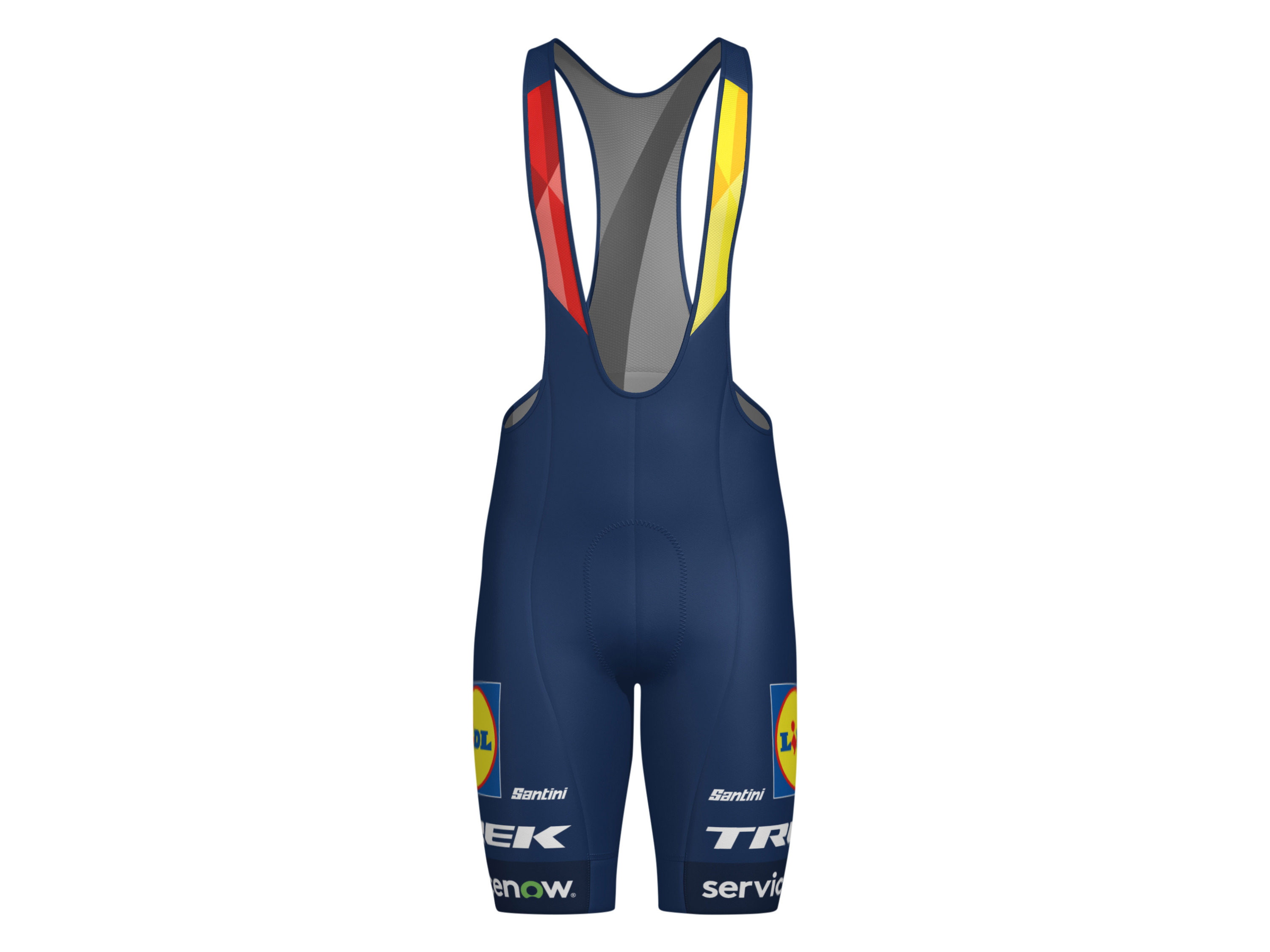 SANTINI Spodenki męskie na szelkach z kolekcji Team Lidl-Trek 2026 (XXl)