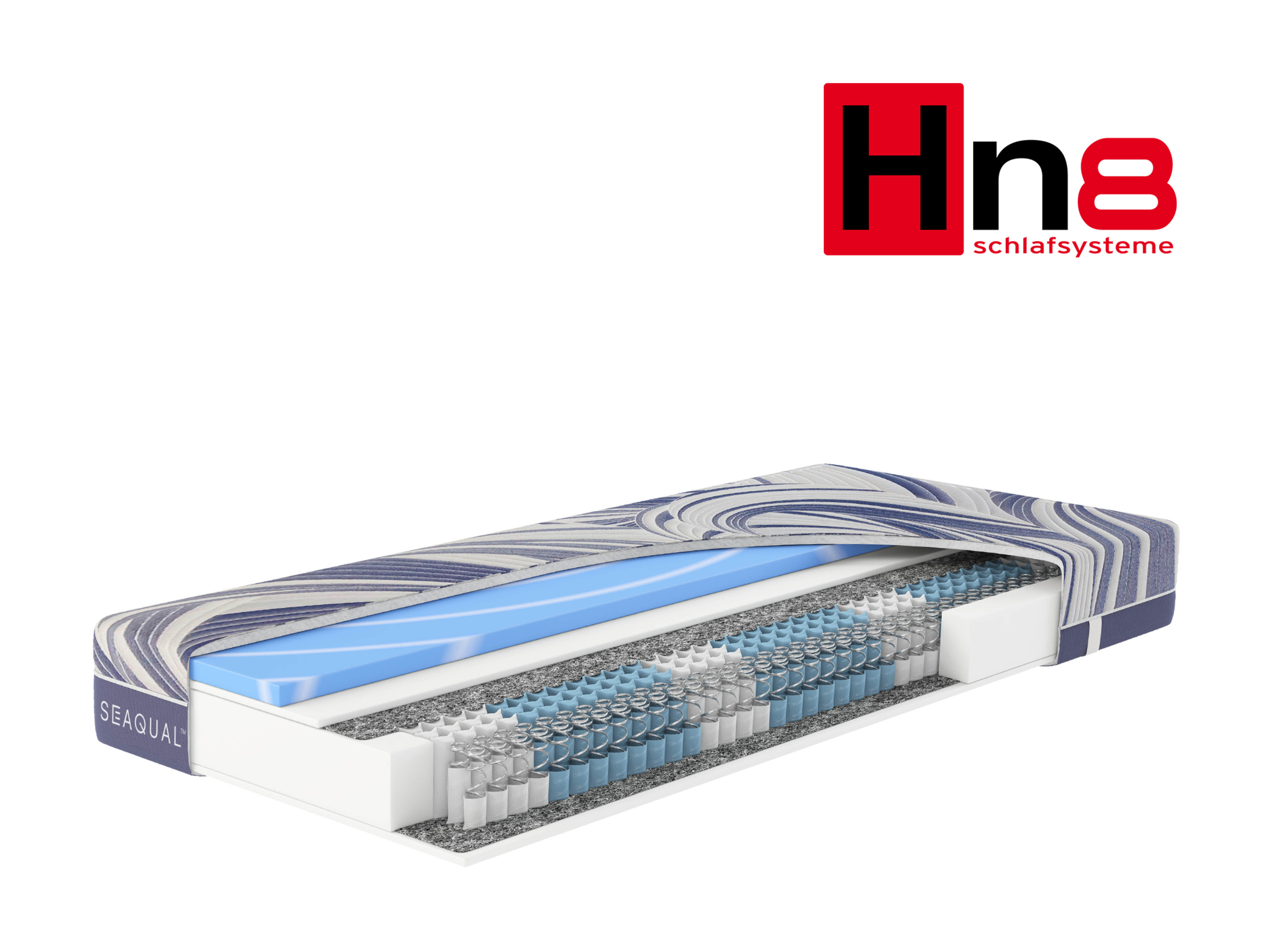 HN8 SCHLAFSYSTEME Materac sprężynowy kieszeniowy OCEAN CLEAN TFK (H4, 160 x 200 cm)