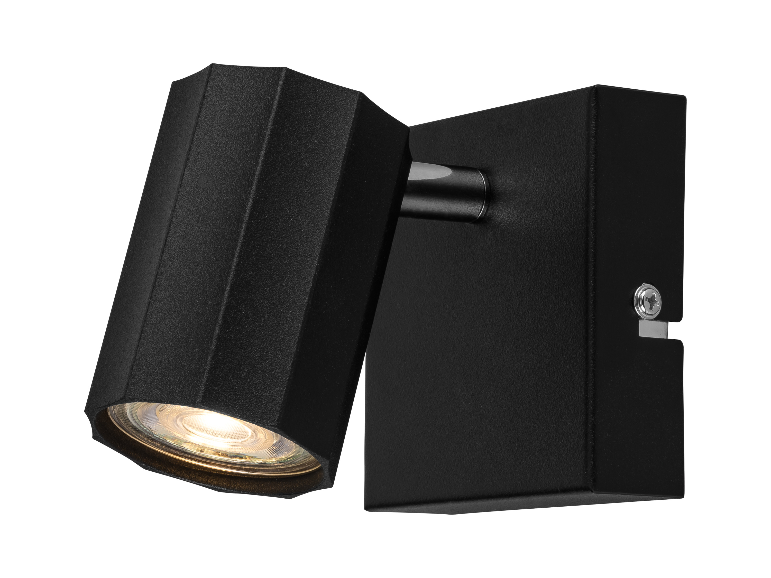LIVARNO HOME Lampa ścienno-sufitowa z regulowanym reflektorem (Kwadratowy, czarny)