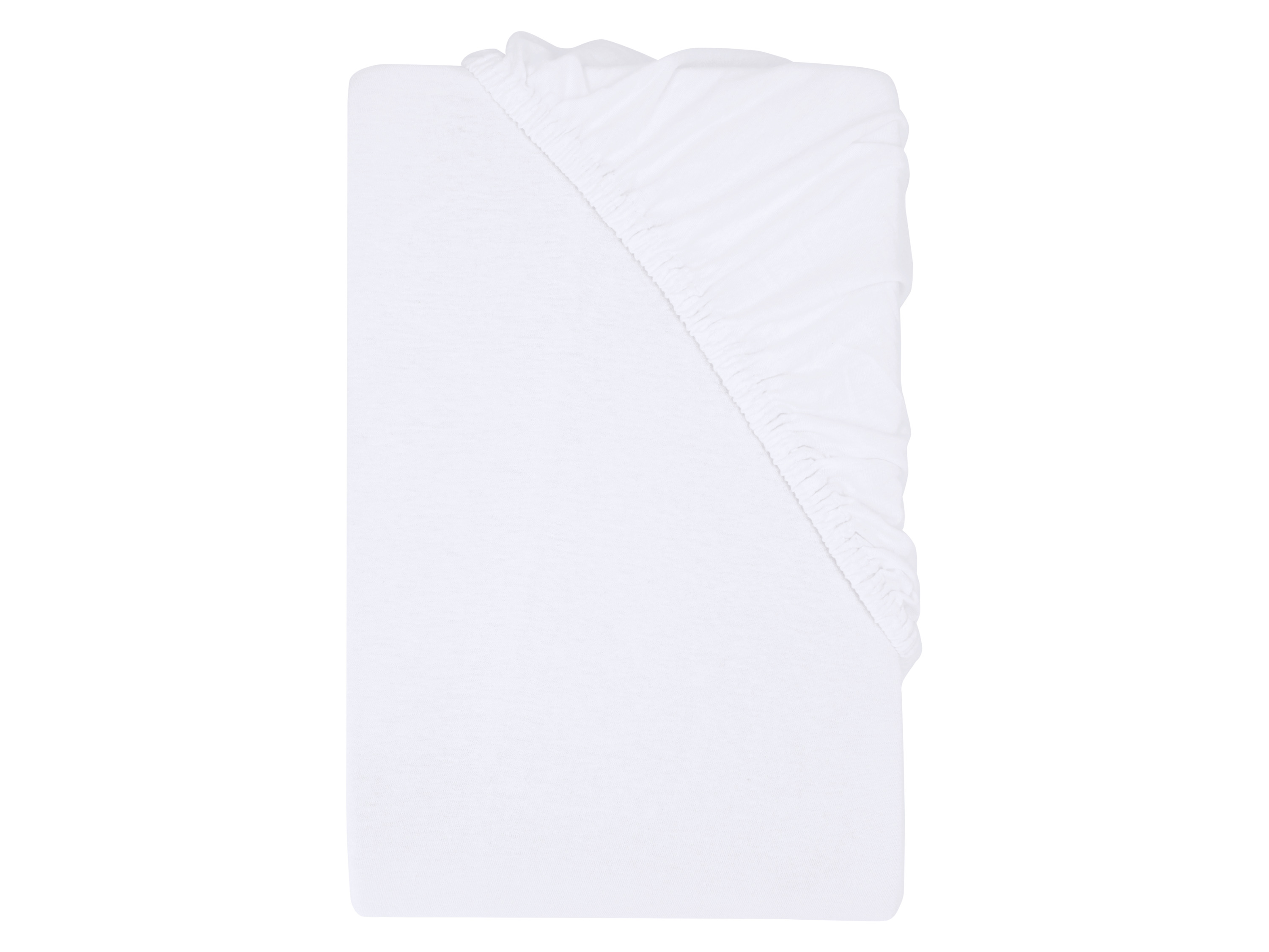 LIVARNO® Prześcieradło z gumką z lnem, 180 - 200 x 200 cm (Biały)