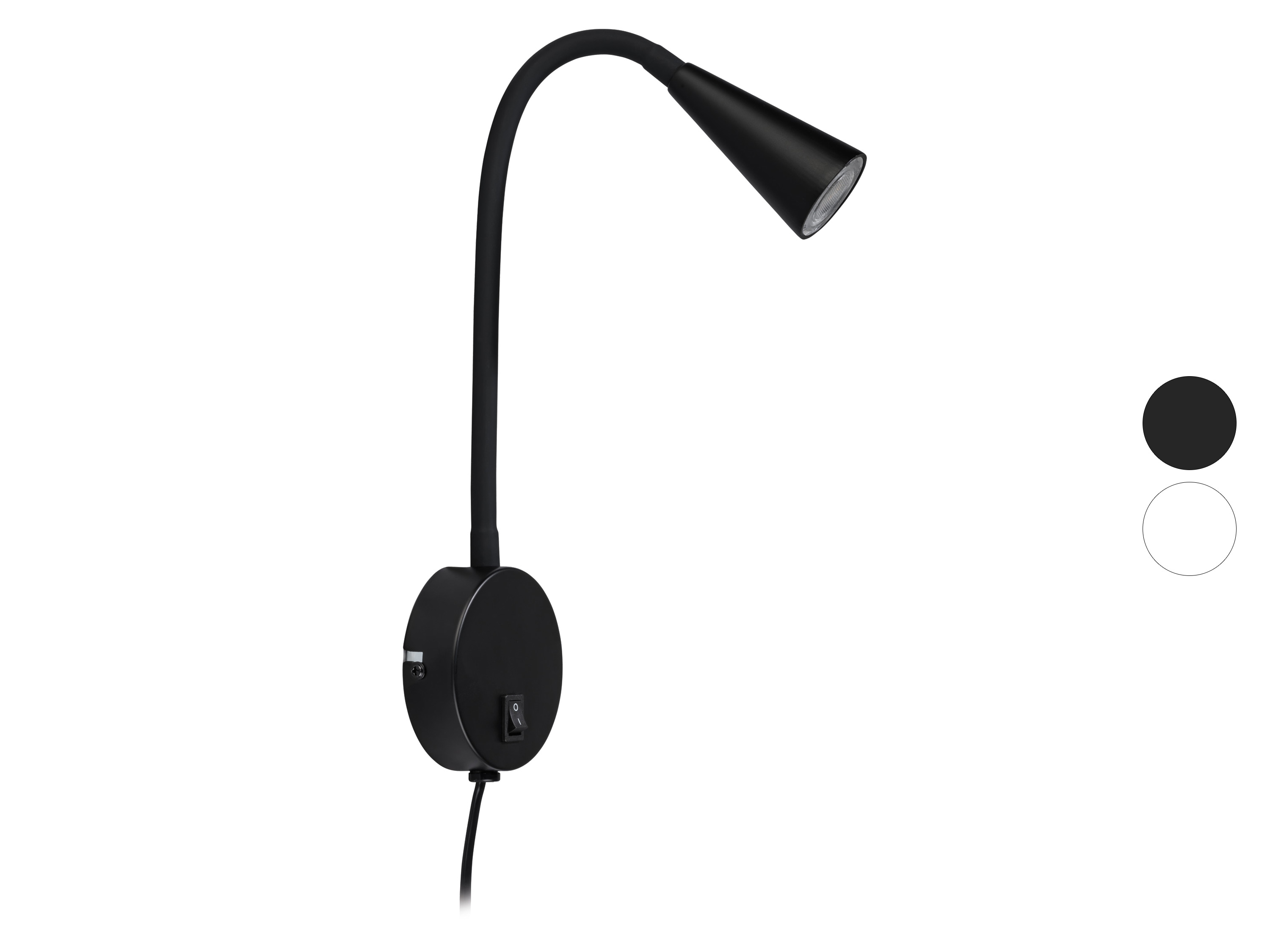 LIVARNO HOME Lampa LED ścienna FREYA, z elastycznym ramieniem metalowym (Biały)