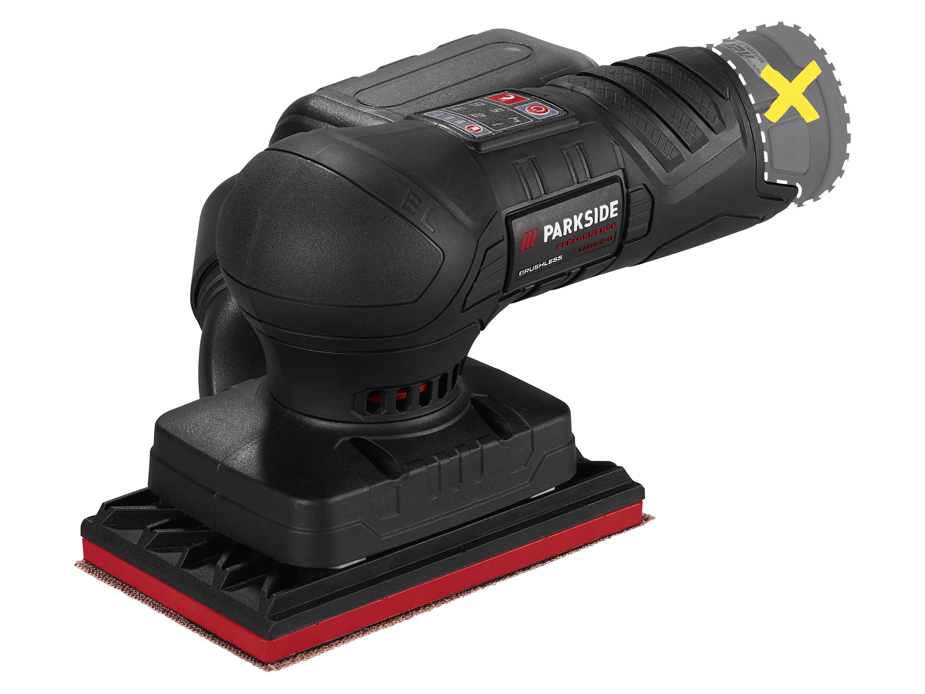 PARKSIDE PERFORMANCE® Akumulatorowa szlifierka mimośrodowa 12 V / oscylacyjna 12 V, (bez akumulatora i ładowarki) (Szlifierka oscylacyjna)