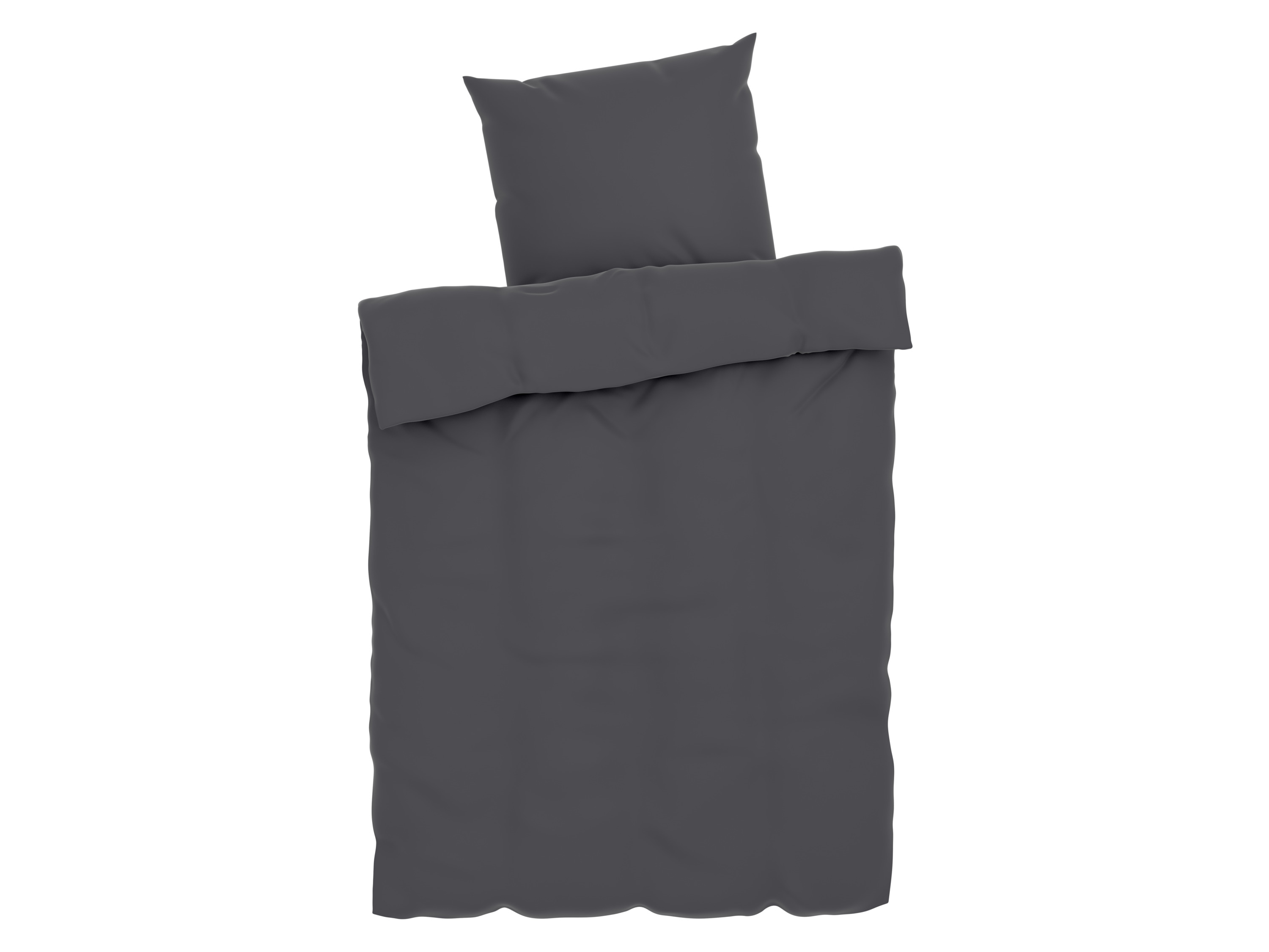 LIVARNO HOME Pościel satynowa 140 x 200 cm (Uwaga: LV OSPL) (Ciemnoniebieski)