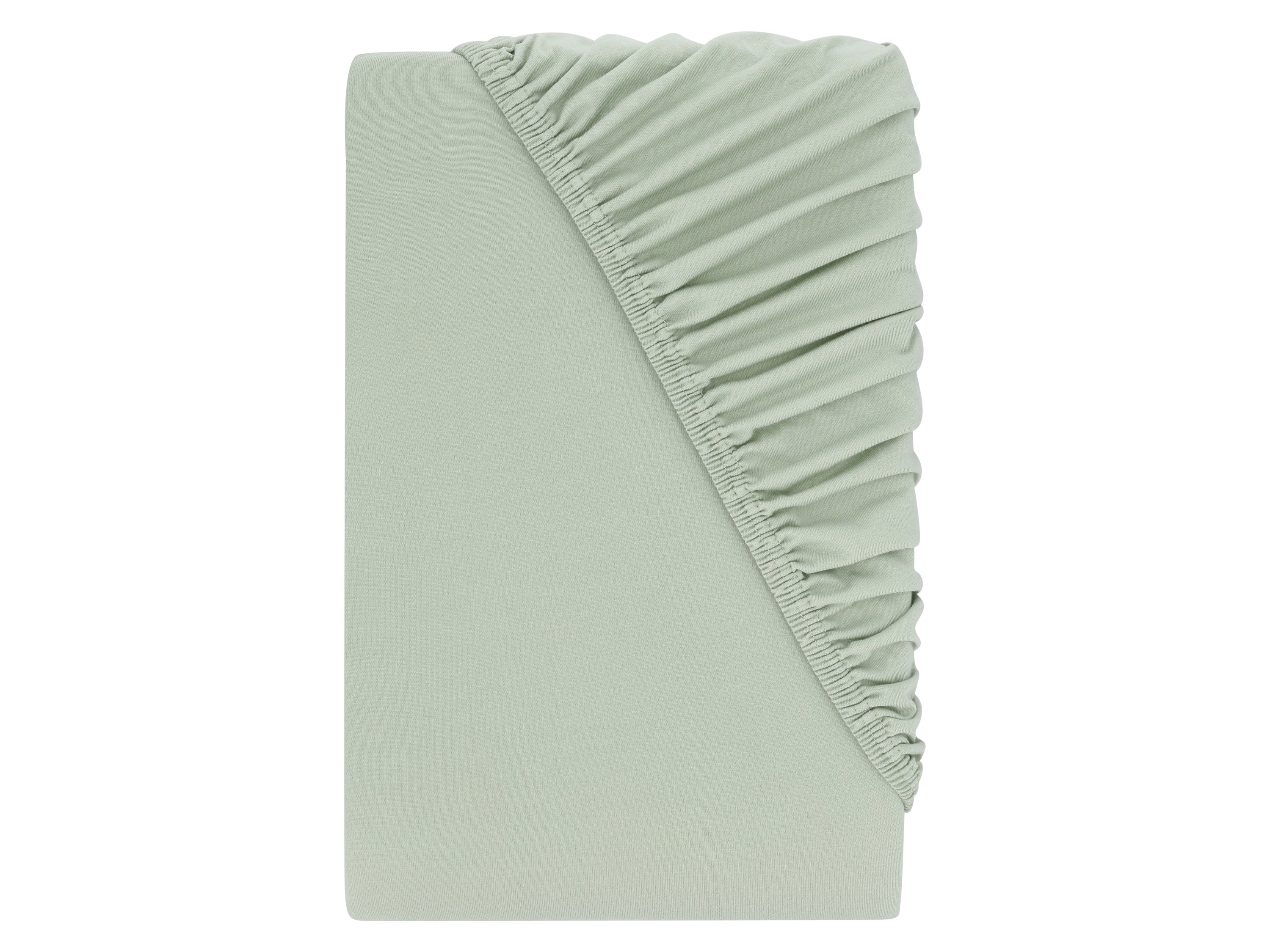 LIVARNO® Prześcieradło z dżerseju z gumką , 180-200 x 200 cm (Zielona)