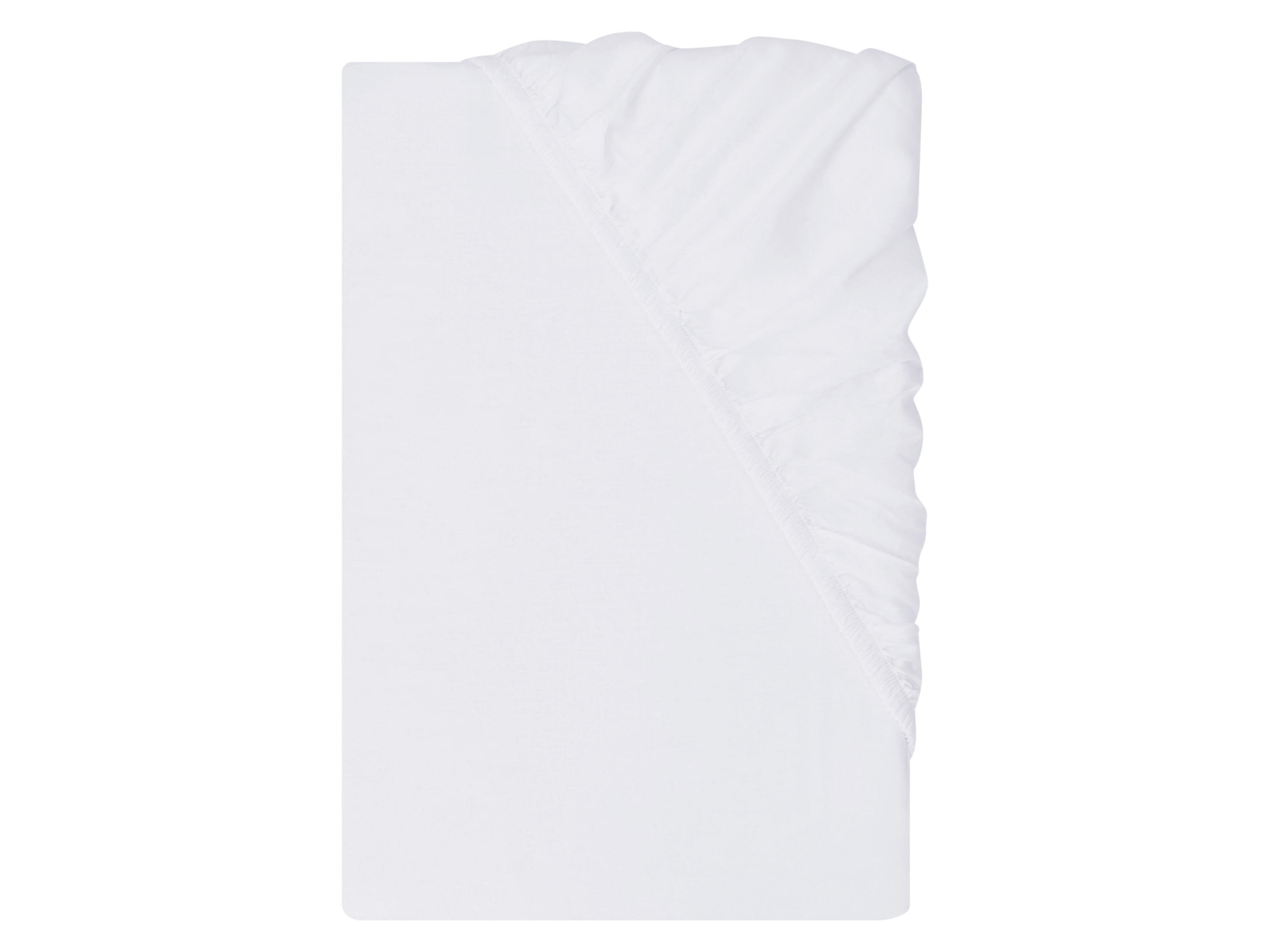 LIVARNO® Prześcieradło z bawełny satynowej z gumką, 180-200 x 200 cm (Biały)