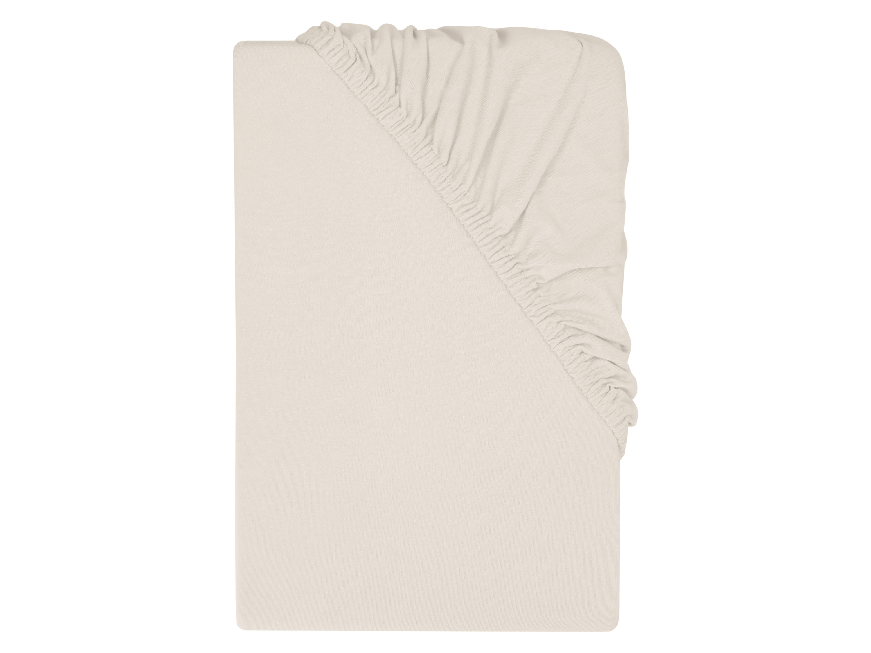 LIVARNO® Prześcieradło z gumką z lnem, 90-100 x 200 cm (Piaskowy)