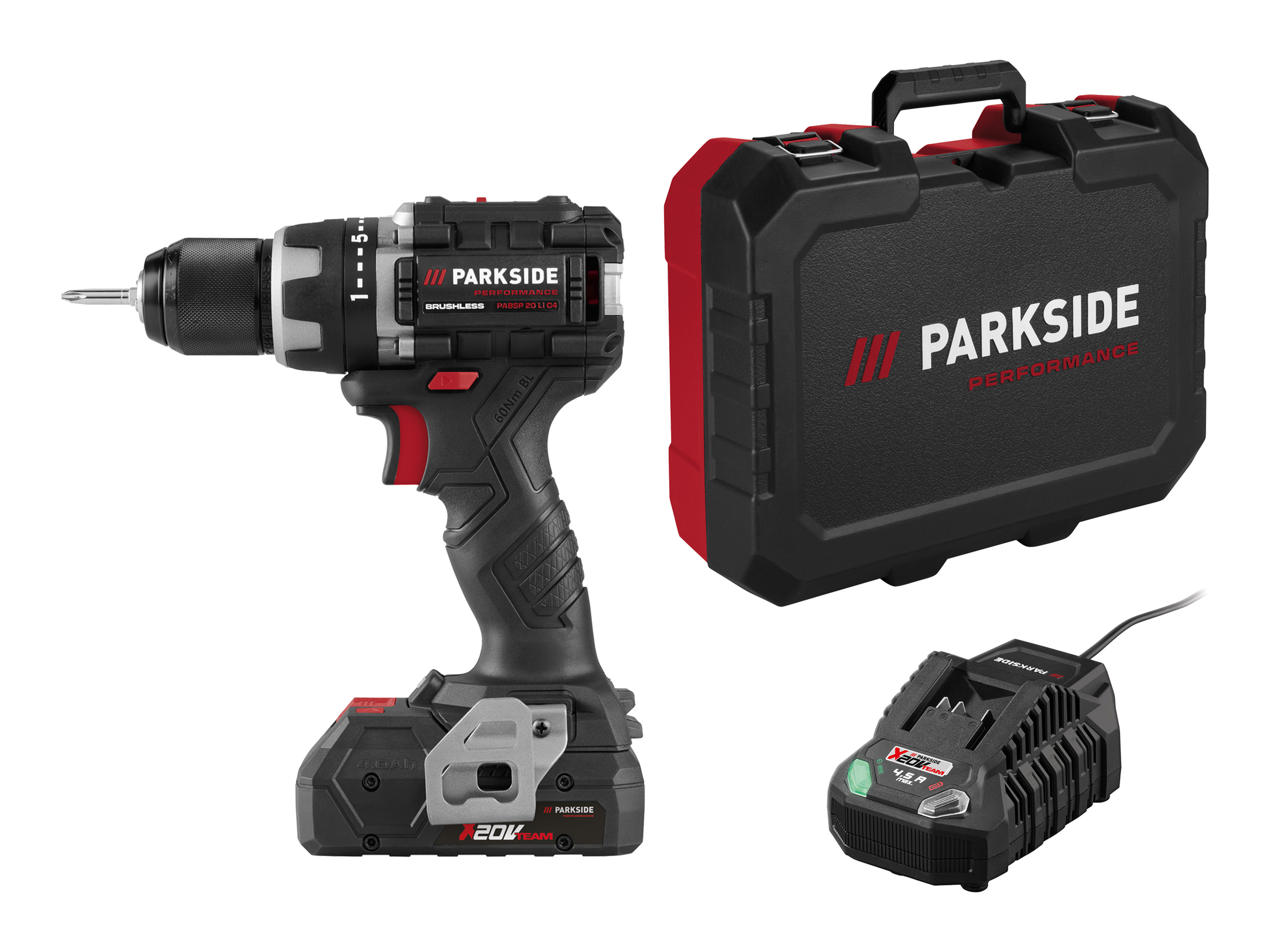 PARKSIDE PERFORMANCE® Akumulatorowa wiertarkowkrętarka z akumulatorem 4 Ah i ładowarką 4,5 A
