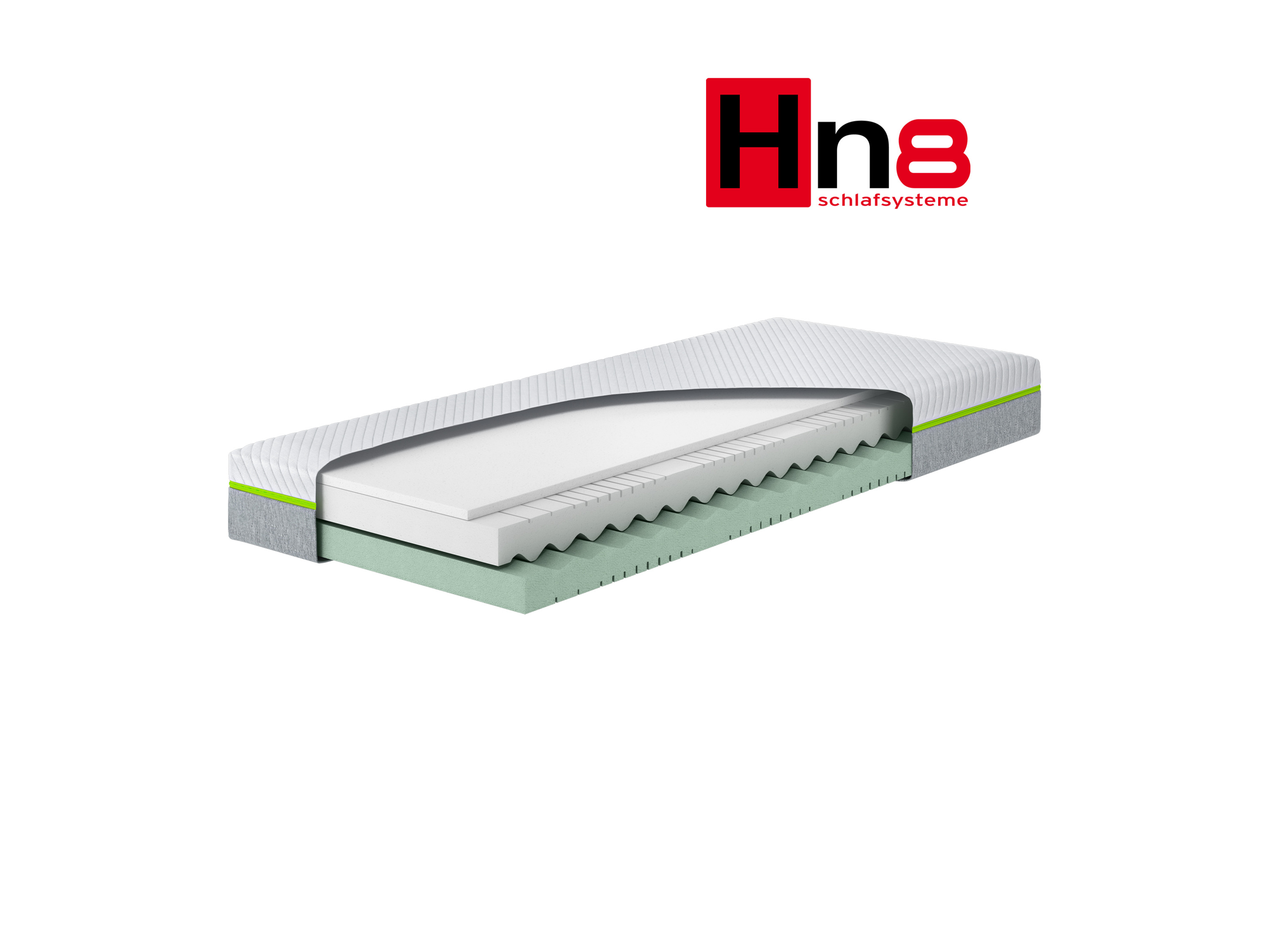 HN8 SCHLAFSYSTEME Materac wiskoelastyczny Cozy Sleep z 7-strefową pianką komfort (H3, 80 x 200 cm)