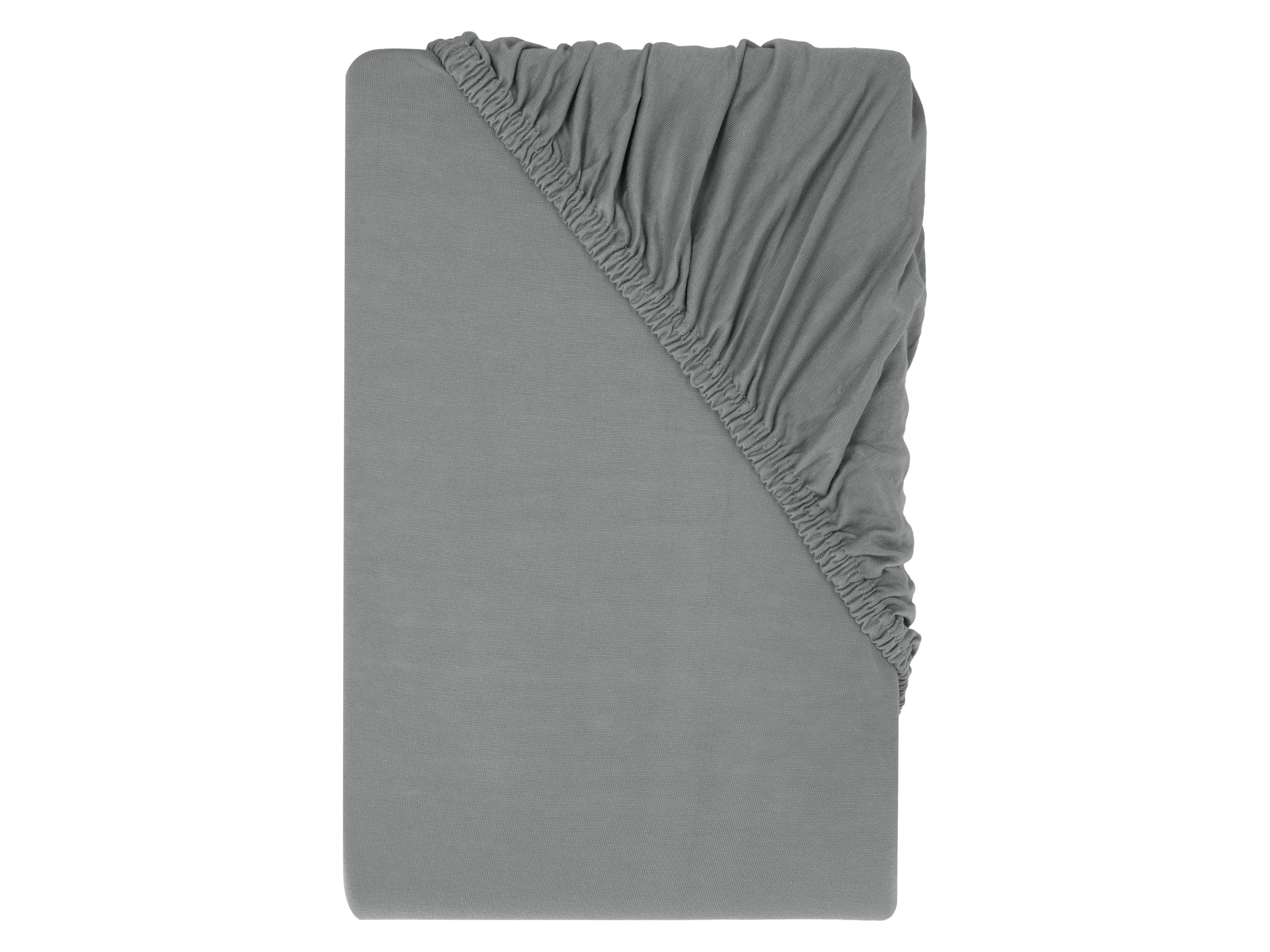 LIVARNO® Prześcieradło z dżerseju z gumką, 90-100 x 200 cm (Szary)