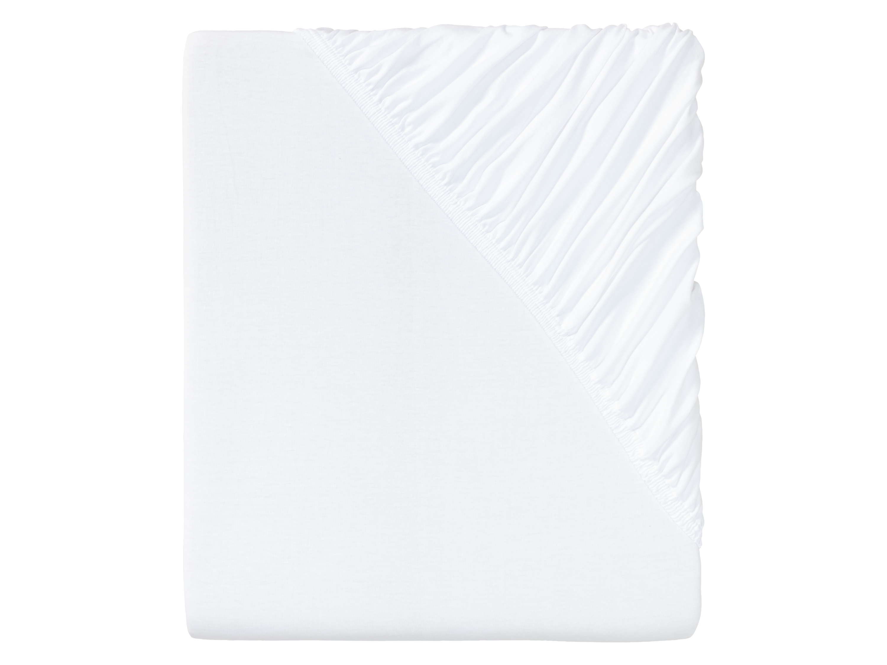 LIVARNO HOME Prześcieradło z dżerseju z gumką, 180-200 x 200 cm (Biały)