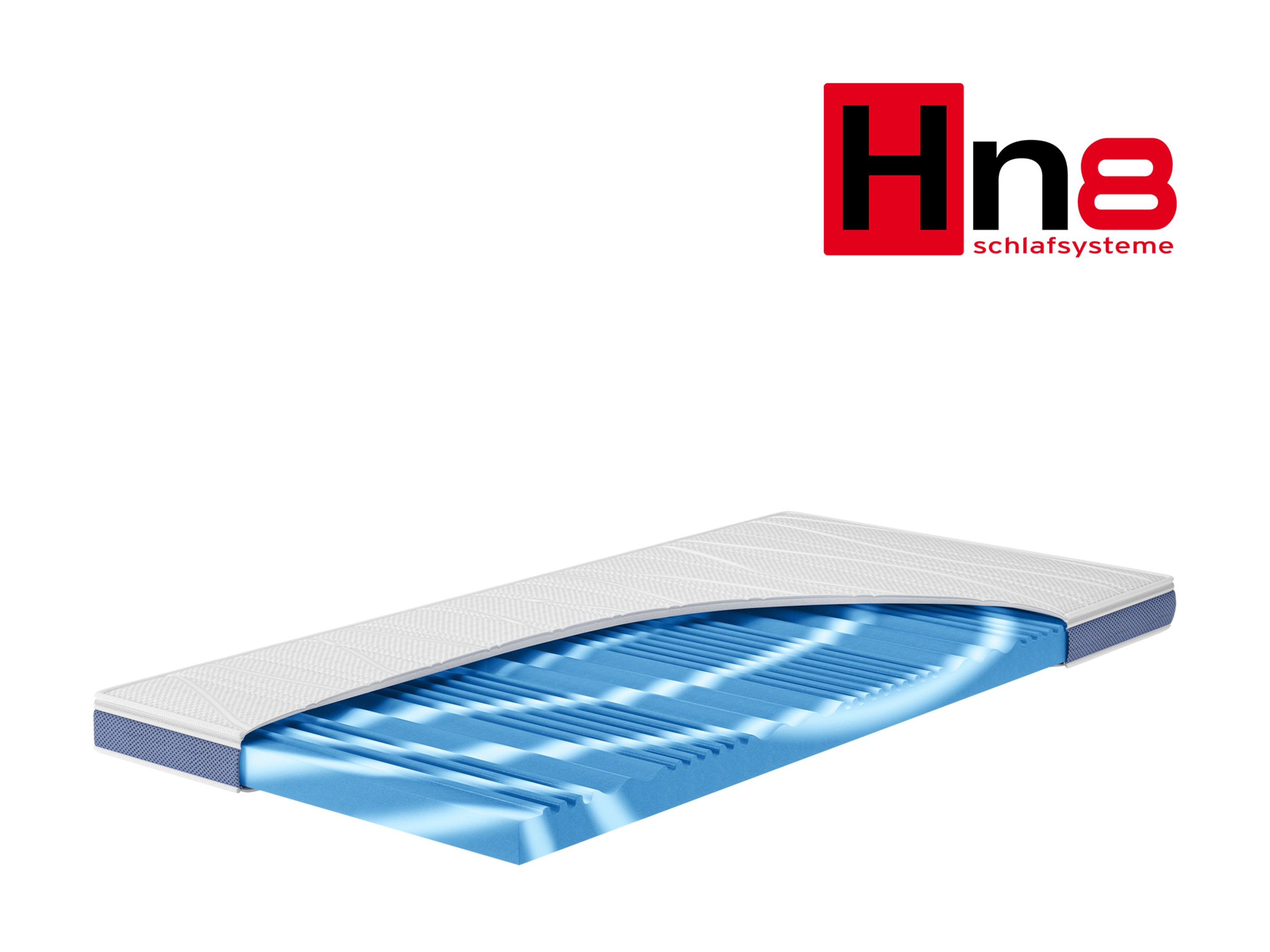 HN8 SCHLAFSYSTEME Nakładka na materac Surf 100, 7-strefowy rdzeń z pianki żelowej, pokrowiec Cool-Effect (H2, 200 x 200)