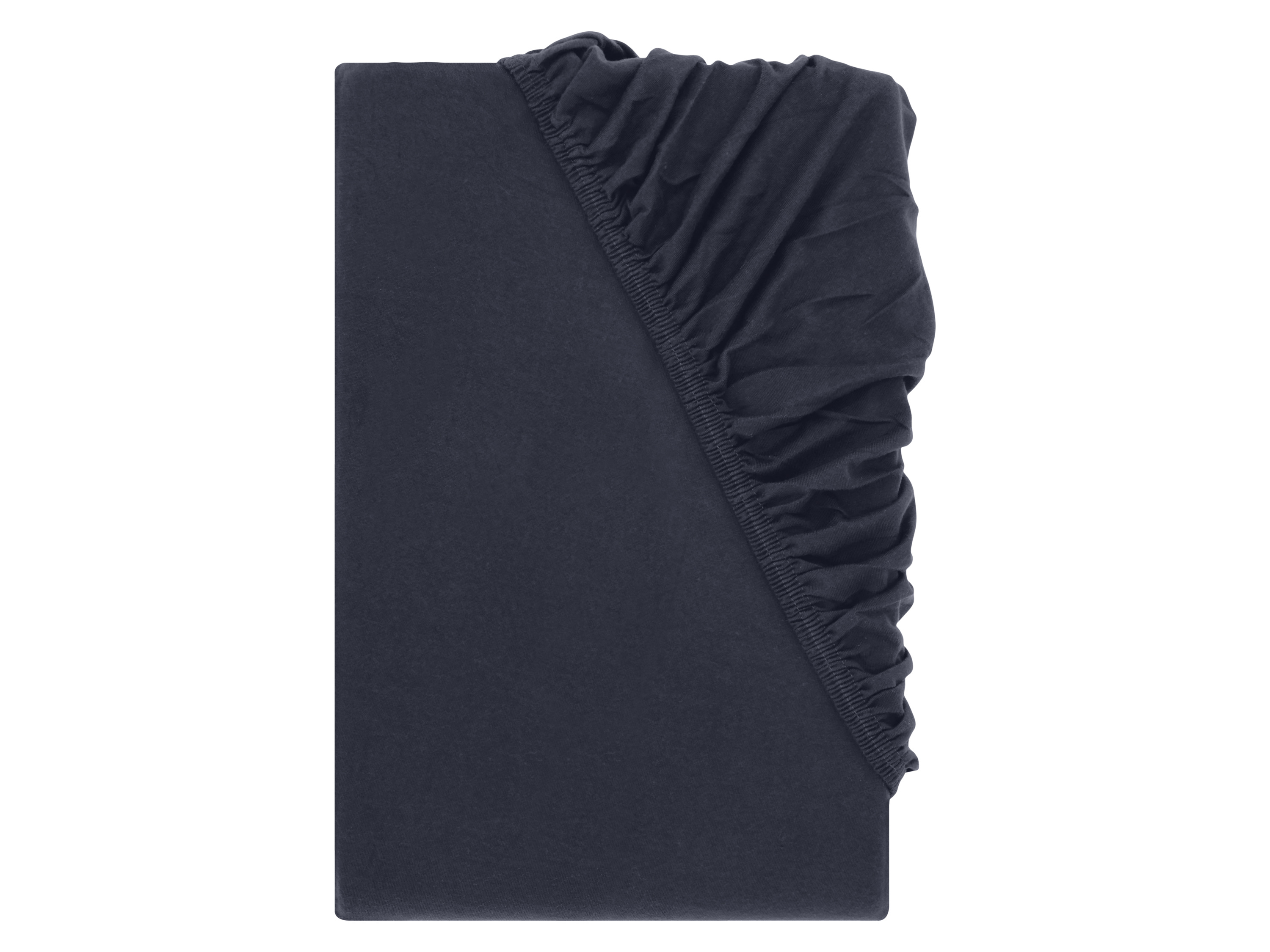 LIVARNO® Prześcieradło z dżerseju z gumką, 180-200 x 200 cm (Ciemnoniebieski)