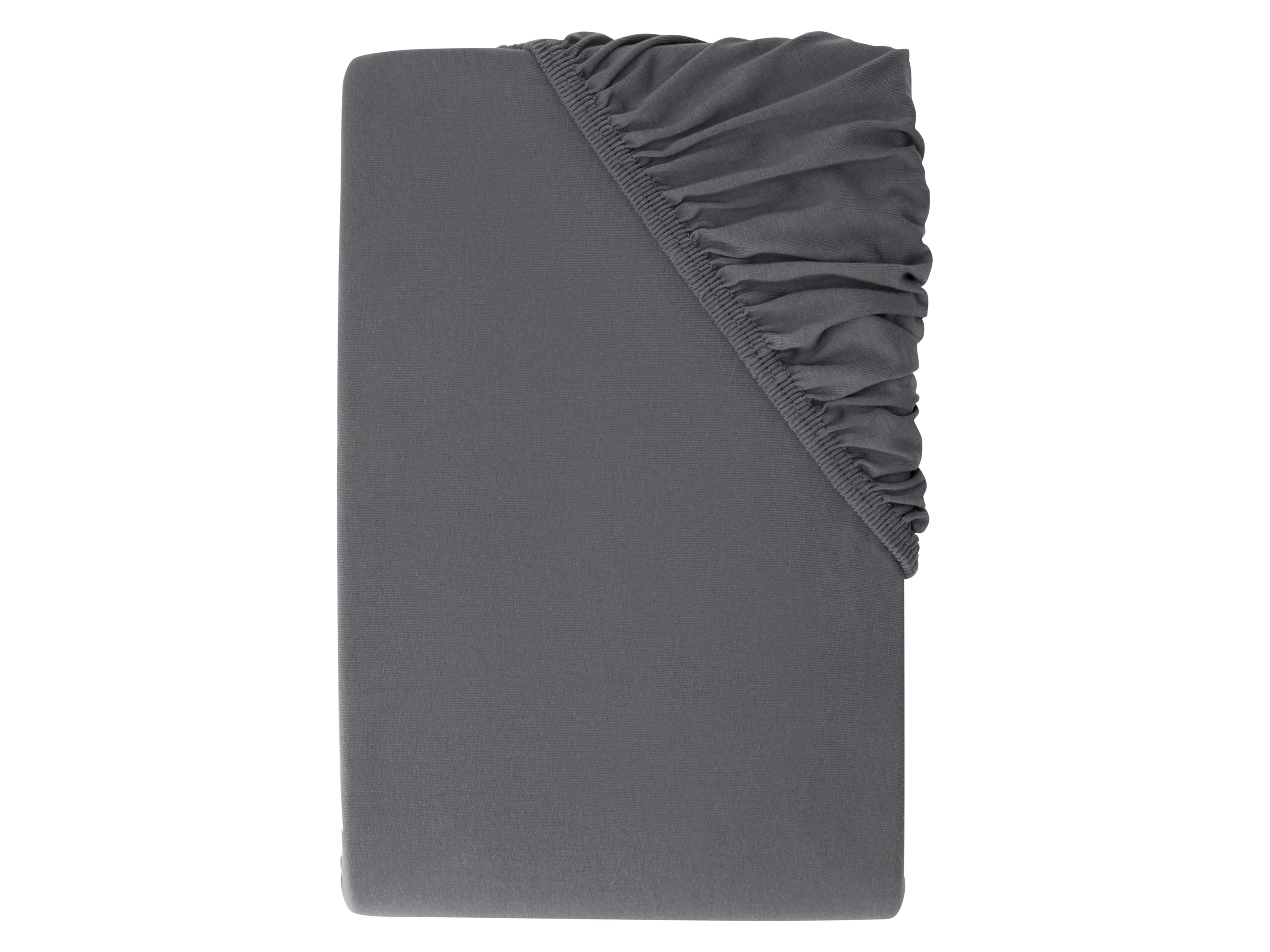 LIVARNO® Bawełniane prześcieradło z dżerseju, 90-100 x 200 cm (Ciemnoszary)