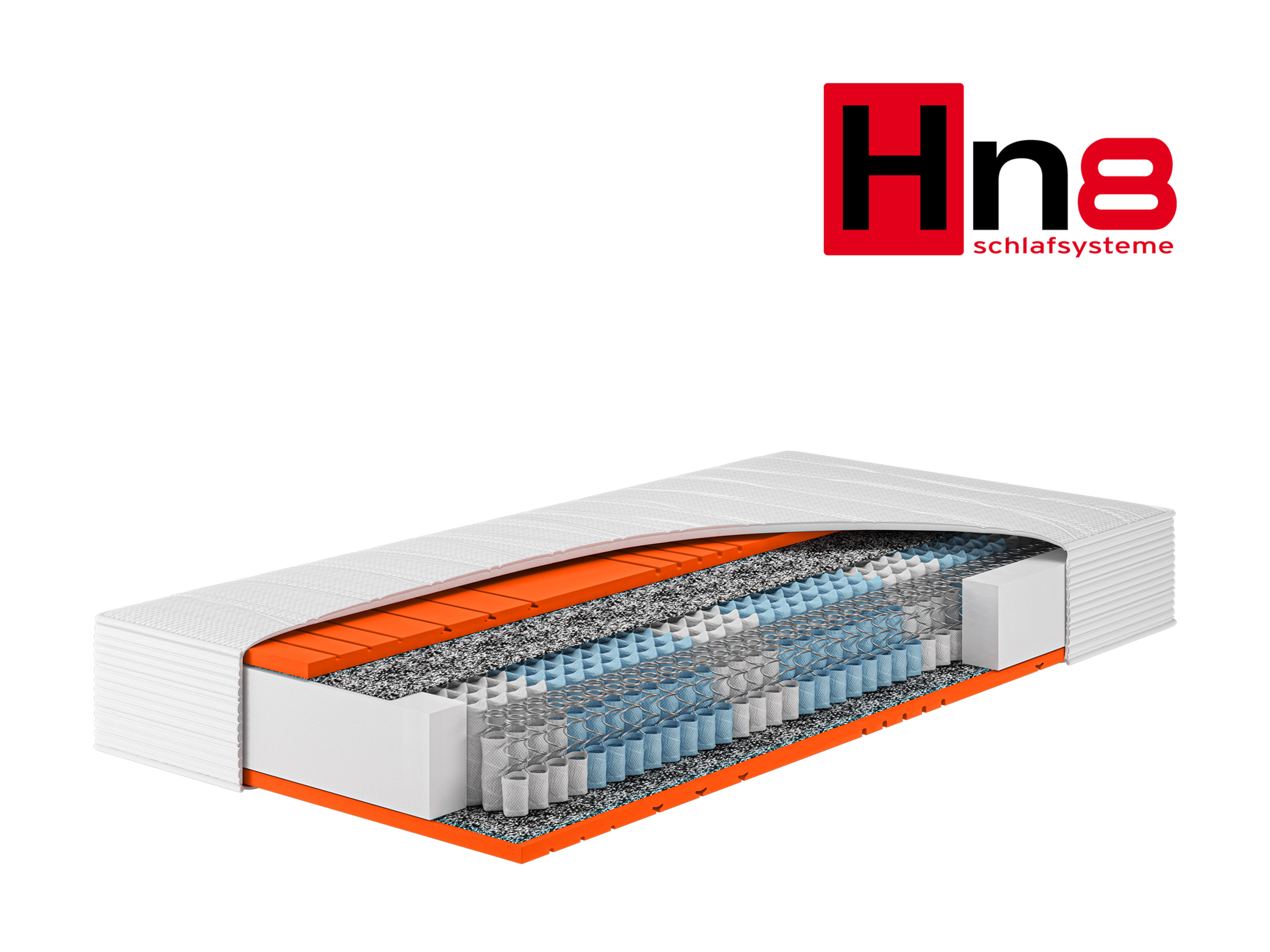 HN8 SCHLAFSYSTEME Materac kieszeniowy XXL Dynamic XXL z 7 strefami, do 200 kg (H5, 100 x 200 cm)