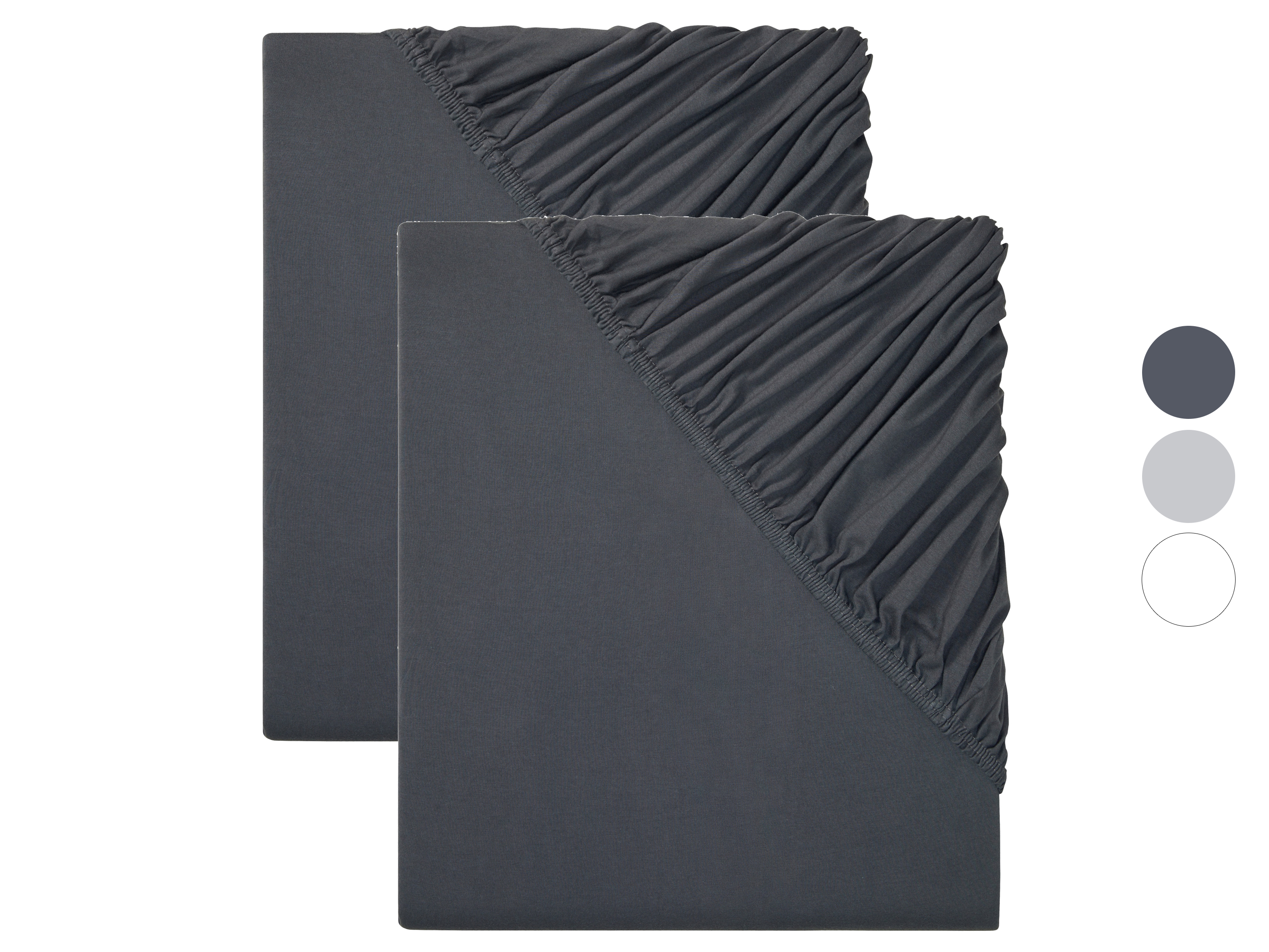 LIVARNO HOME Komplet prześcieradeł z dżerseju z gumką,  90-100 x 200 cm