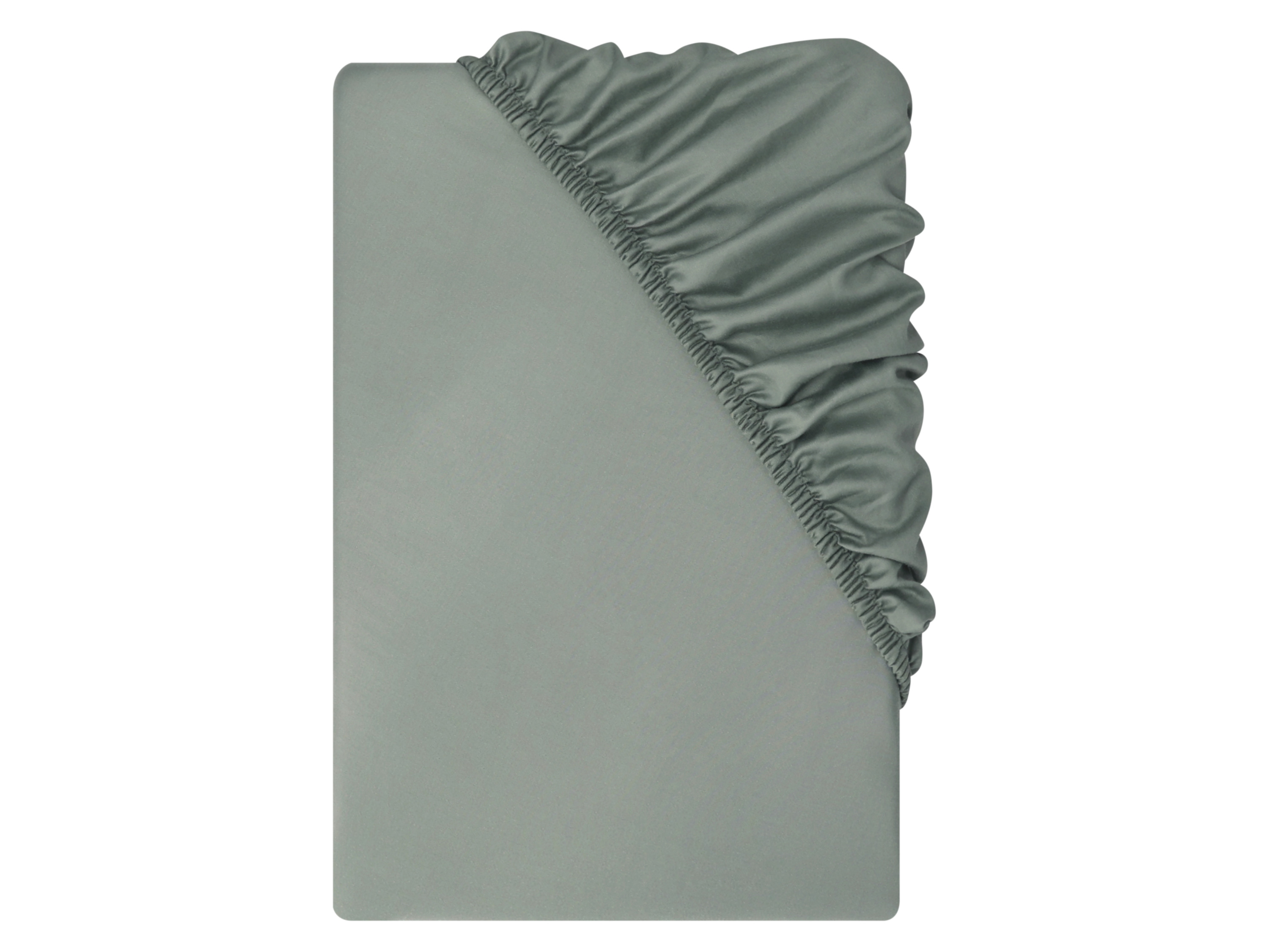 LIVARNO® Prześcieradło z bawełny satynowej z gumką, 180-200 x 200 cm (Szary)