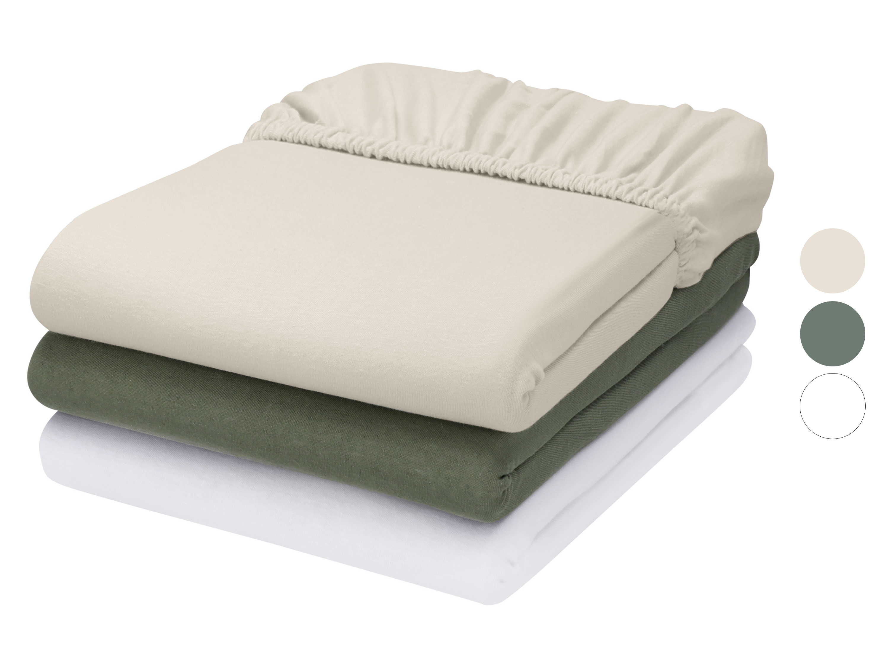 LIVARNO® Prześcieradło z gumką z lnem, 90-100 x 200 cm